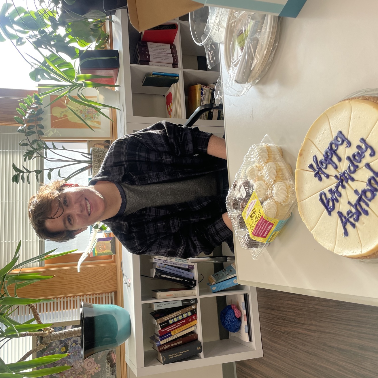 Man with birthday cake