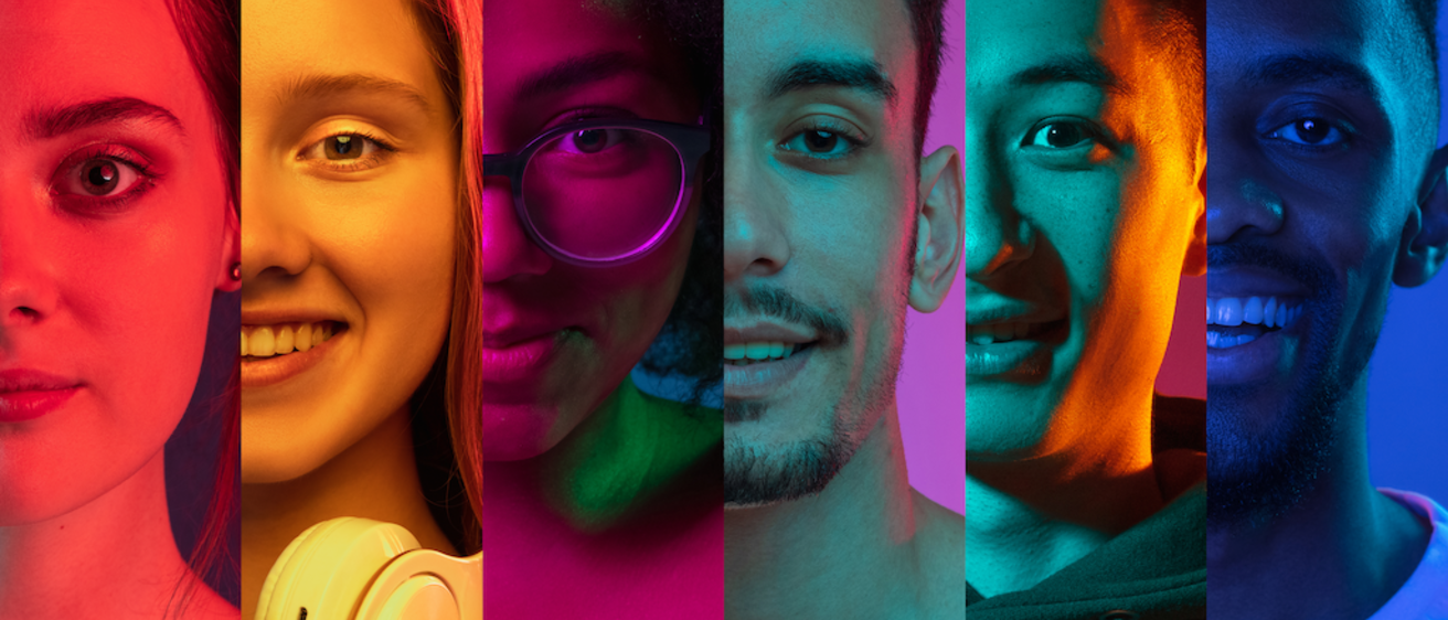 colorful faces